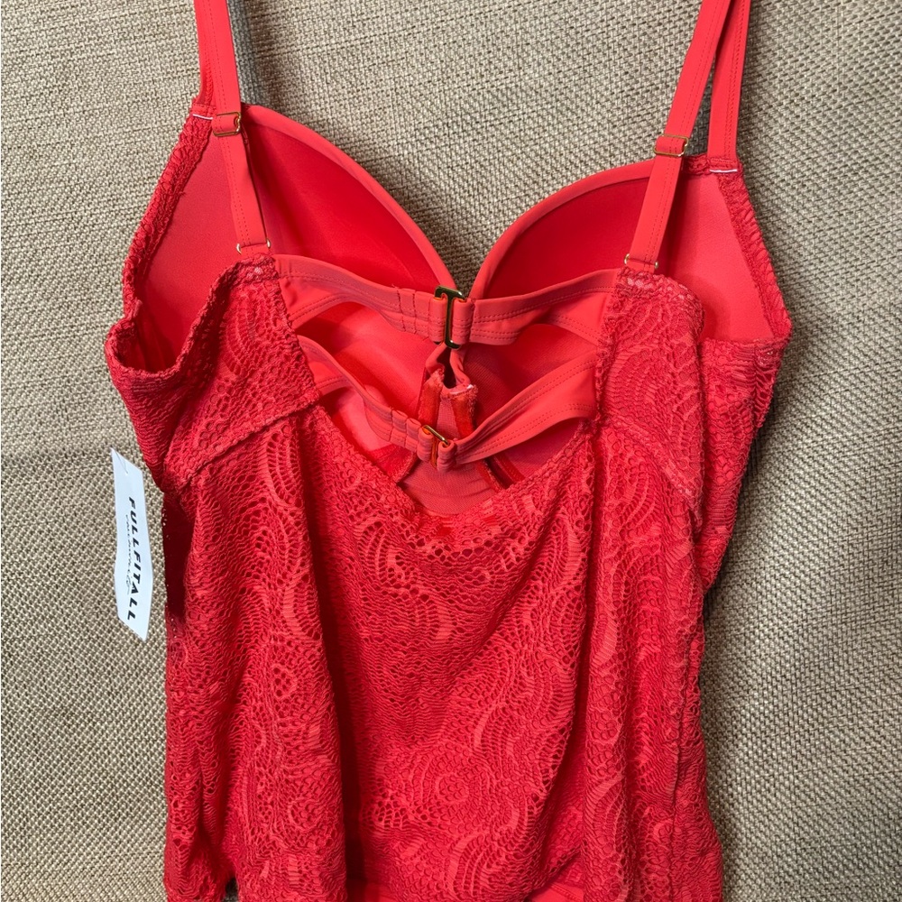 Women's Coral Lace tankini type swim top size 20 NWT - Picture 2 of 5